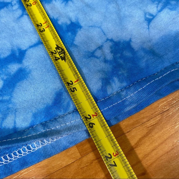 Tye-Dye T-Shirt‎ “Love Everyone” Embroidered Blue Hippie Happy Tee :) Medium - Picture 6 of 7